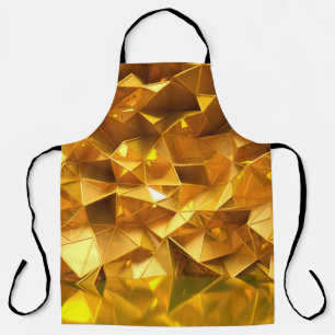 Festive golden background with triangles, bathroom apron