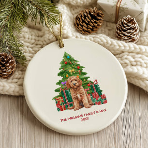 Festive Goldendoodle Christmas Ornament