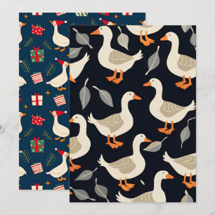 Festive Goose Christmas – Funny Holiday Gag Gift Card