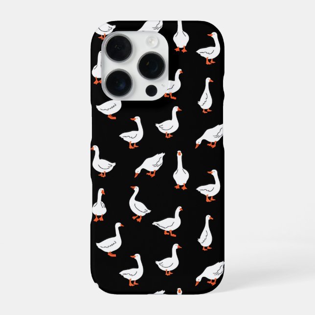 Festive Goose Christmas – Funny Holiday Gag Gift  iPhone Case (Back)