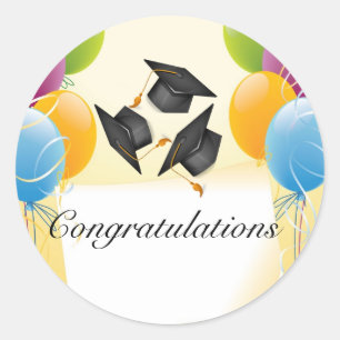 Festive Graduation Balloon Sticker