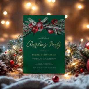 Festive Green Corporate Christmas Party Gold