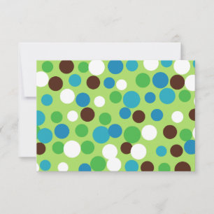 Festive Green Dots Invitations