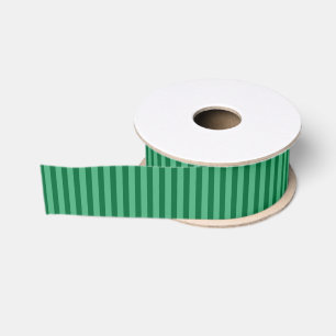 Festive Green Striped Christmas Holiday Grosgrain Ribbon