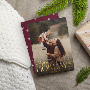 Festive Greeting Happy Holidays Vertical Photo