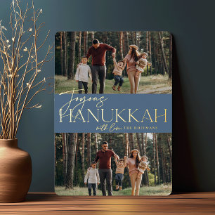 Festive Greeting Joyous Hanukkah Two Photo