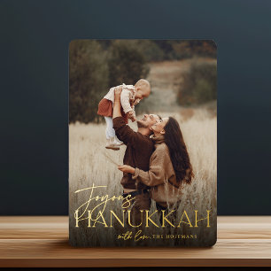 Festive Greeting   Joyous Hanukkah Vertical Photo