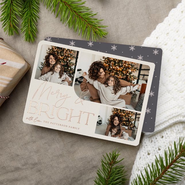 Festive Greeting | Merry & Bright 3 Photo (Creator Uploaded)