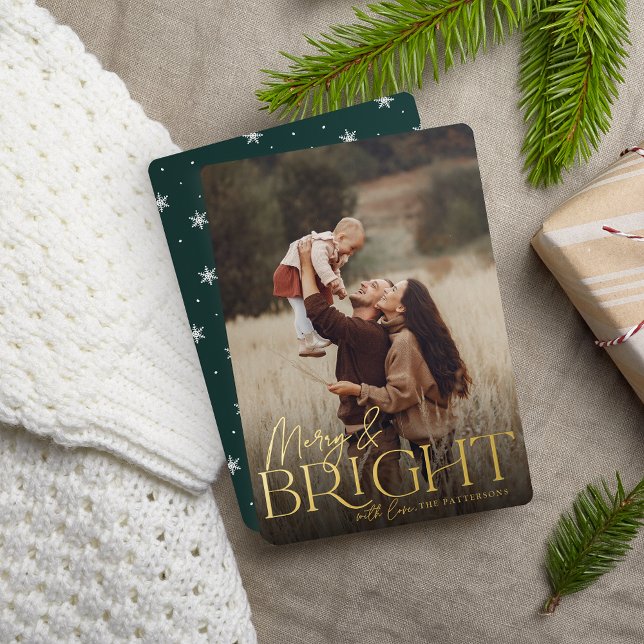 Festive Greeting | Merry & Bright Vertical Photo (Creator Uploaded)