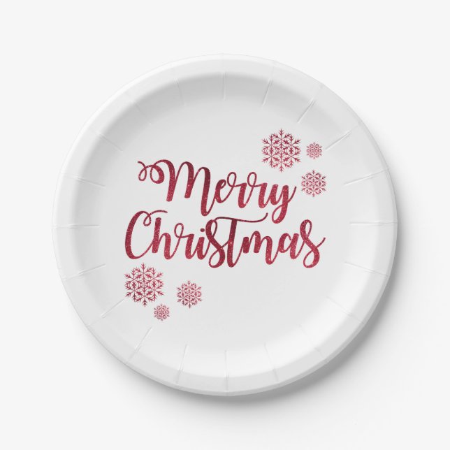 Festive Greetings Paper Plate (Front)