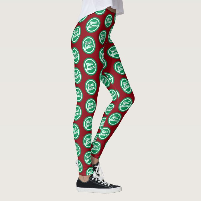 Festive Hail Satan Leggings (Right)