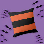 Festive Halloween Black and Orange Bold Stripe Cushion<br><div class="desc">Bold and modern black and orange stripe halloween pattern.  Great pillow for Modern halloween decor.</div>