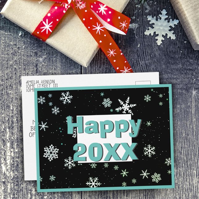 Festive Happy 2023 Snowflake Winter Holiday Postcard (Creator Uploaded)