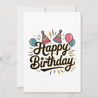Festive Happy Birthday Card