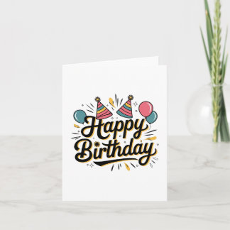 Festive Happy Birthday Card