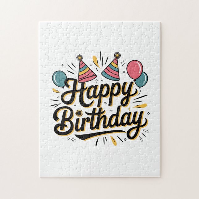 Festive Happy Birthday Jigsaw Puzzle (Vertical)