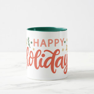 Festive Happy Holidays Design Mug