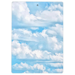 Festive Happy Sunny Clouds Background Clipboard