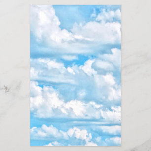 Festive Happy Sunny Clouds Background Flyer