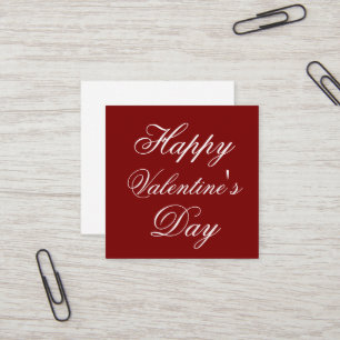 Festive Happy Valentine’s Day Design Square Business Card