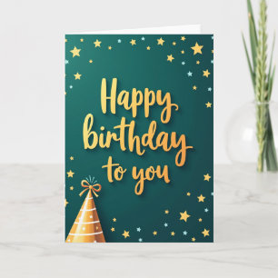 Festive Hat Birthday Card