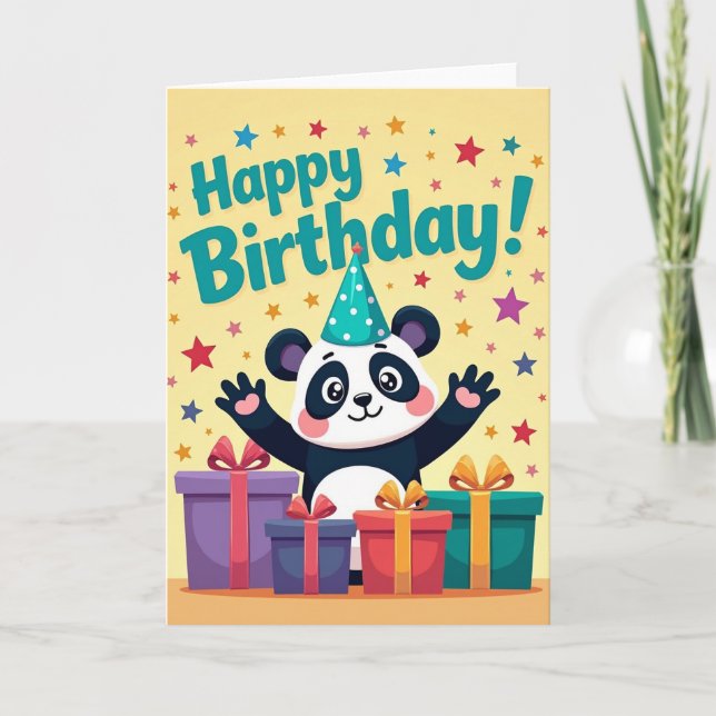 Festive Hat Gifts Birthday Card (Front)