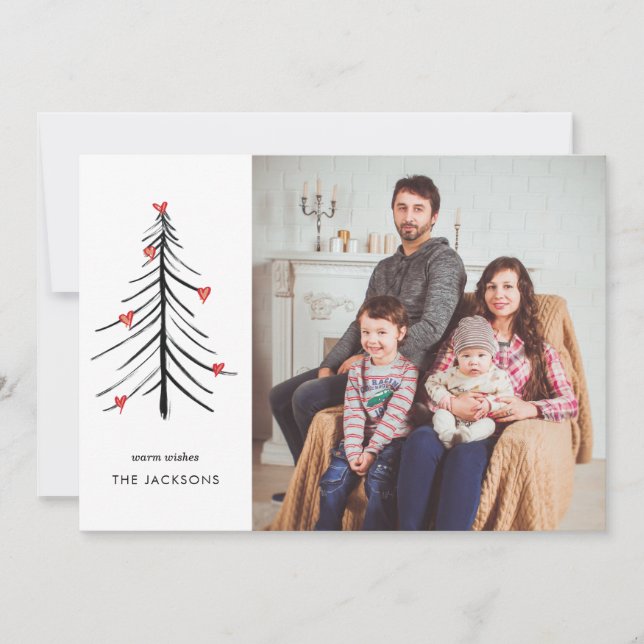 festive hearts holiday card (Front)