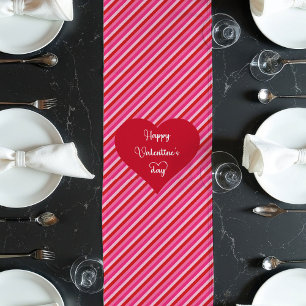 Festive Hearts Table Runner Happy Valentine’s Day