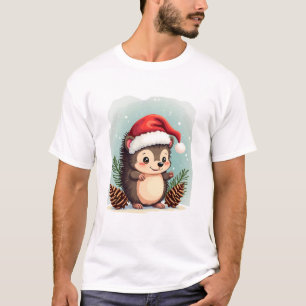 Festive Hedgehog with Holiday Lights T-Shirt