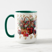 Festive Holiday Basket Mug
