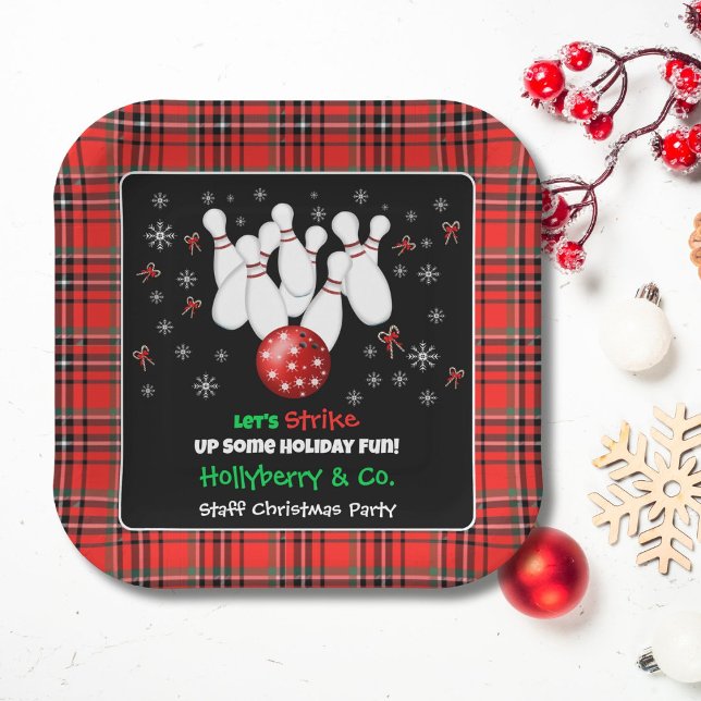 Festive Holiday Bowling  Paper Plate (Creator Uploaded)
