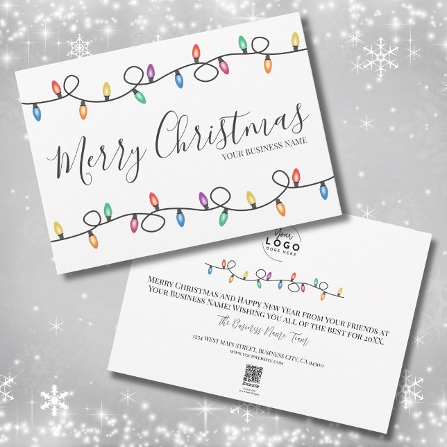 Festive Holiday Business Logo Christmas Card (Festive Holiday Business Logo Christmas Card)