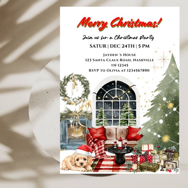 Festive Holiday Celebration Party Invitation (Creator Uploaded)
