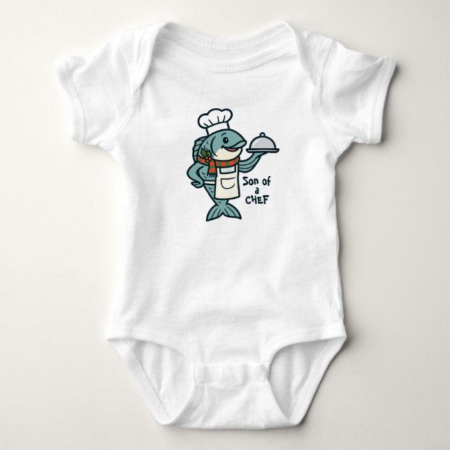 Festive Holiday Chef Son Bodysuit (Front)