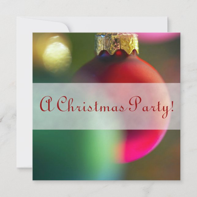 Festive Holiday Christmas Decoration  Invitations (Front)