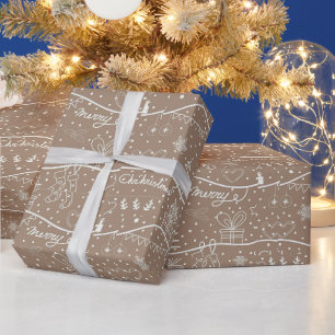 Festive Holiday Christmas Gifts Wrapping Paper