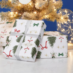 Festive Holiday Christmas Gifts Wrapping Paper