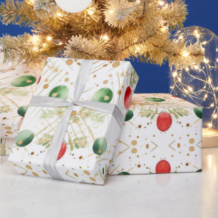 Festive Holiday Christmas Gifts Wrapping Paper