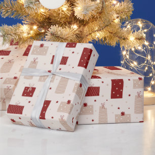 Festive Holiday Christmas Gifts Wrapping Paper