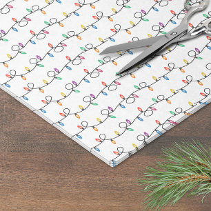 Festive Holiday Christmas String Lights Tissue Paper