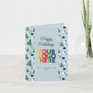 Festive Holiday Corporate Business Logo Christmas Card