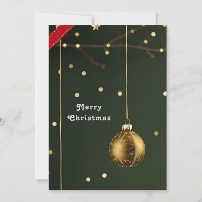 Festive Holiday Decorations Card (Front)