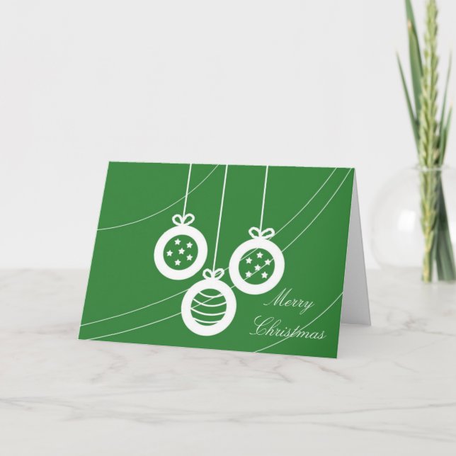 Festive Holiday Decorations Card (Front)