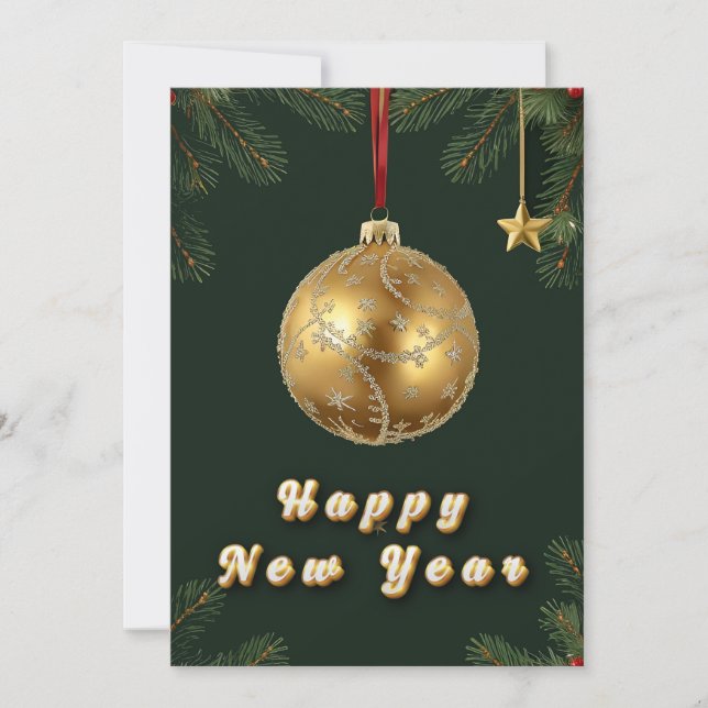 Festive Holiday Decorations Card (Front)