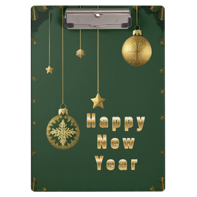 Festive Holiday Decorations Clipboard (Front)