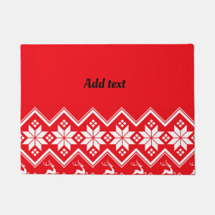 Festive holiday design template, customisable doormat