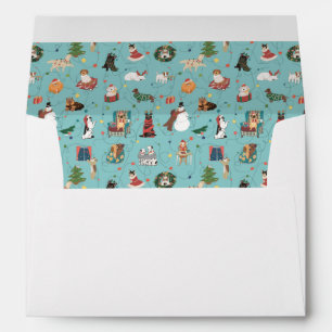 Festive Holiday Dogs in Christmas Sweaters Pattern Envelope