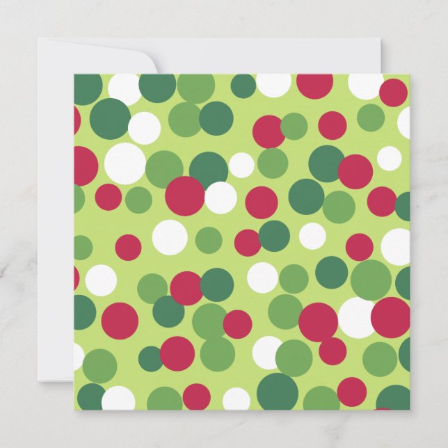 Festive Holiday Dots Invitations (Front)