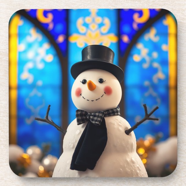 Festive Holiday Drink Coaster (Front)