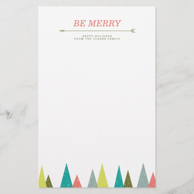 Festive Holiday Forest Stationery (Front)